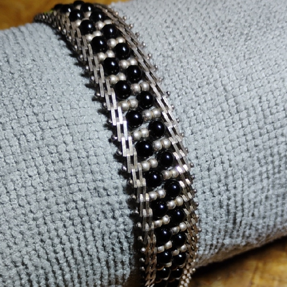Vrg Milor Italy Sterling Beaded Bracelet